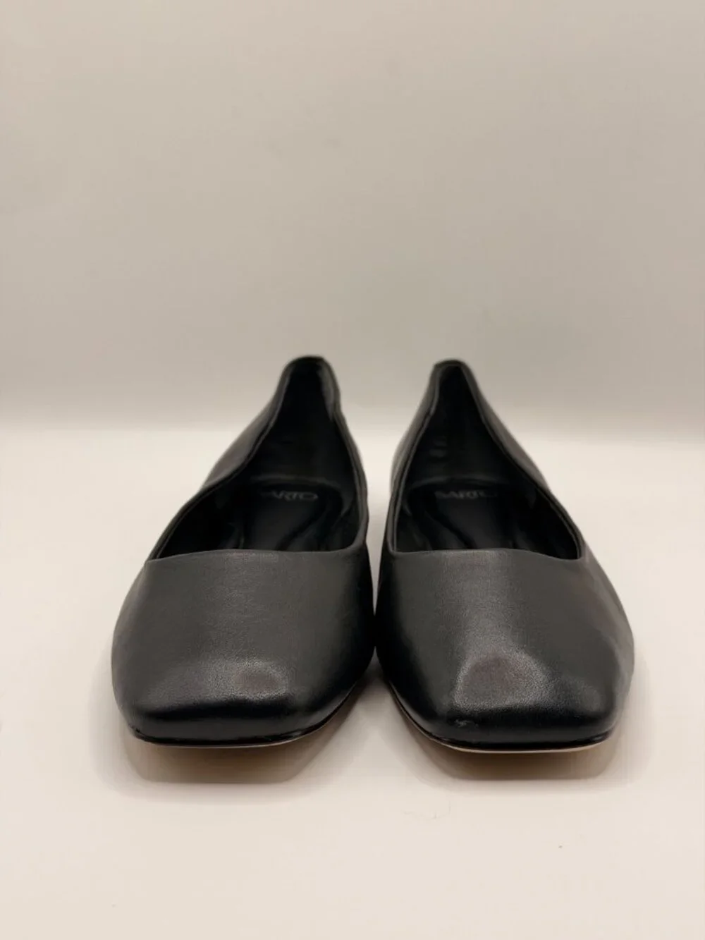 Franco Sarto Flxamaya Women's Black Leather Flexable Flat Sz 6.5